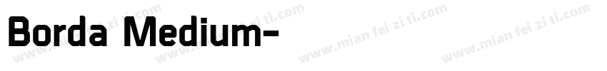 Borda Medium字体转换